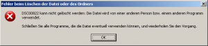 Windows Fehler: Datei in Verwendung